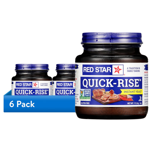 Red Star Quick-Rise Instant Yeast, 4-Ounce (113.4-Gram), Multi-Use Jar