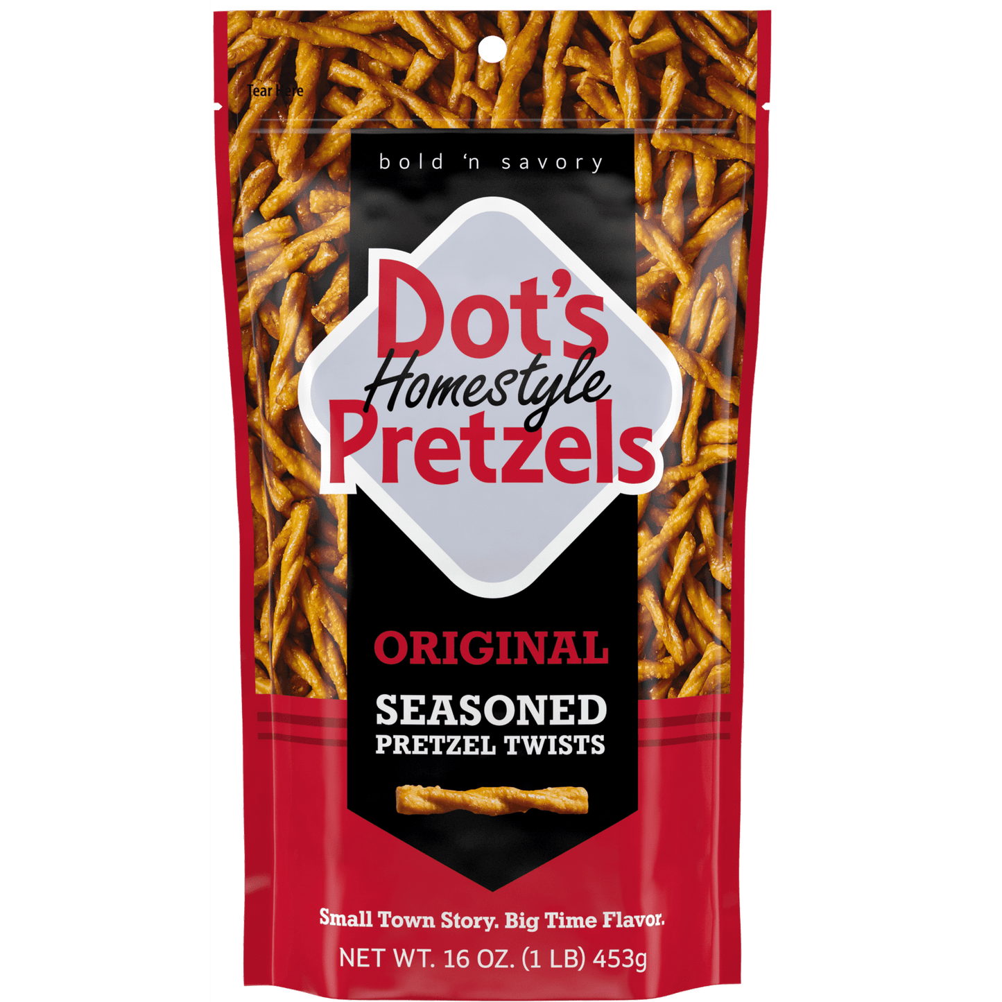Dot's Homestyle Pretzels, Original Seasoned Pretzel Twists, 16 Oz Family Size