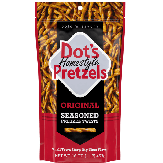 Dot's Homestyle Pretzels, Original Seasoned Pretzel Twists, 16 Oz Family Size