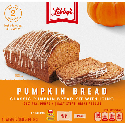 Libby's Pumpkin Bread Kit With Icing Baking Mix Dessert, 57.75 oz Box