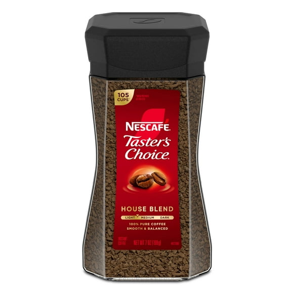 Nescafé Taster's Choice House Blend, Natural Light Medium Roast Instant Coffee,